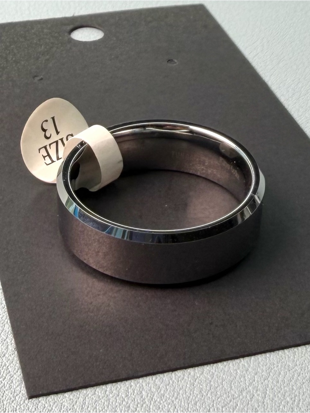 Men's Polished Tungsten Band Ring - Size 13